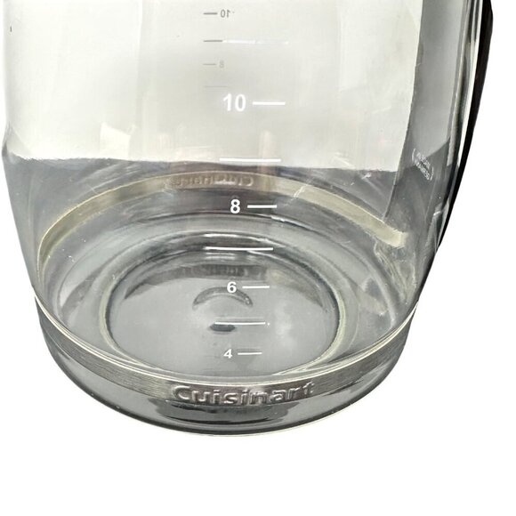 Cuisinart 12 Cup Replacement Glass Coffee Carafe With Black Handle Lid Genuine - Picture 2 of 9